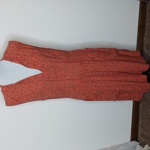 Anthropologie Frist BLush Dress floral midi size 10